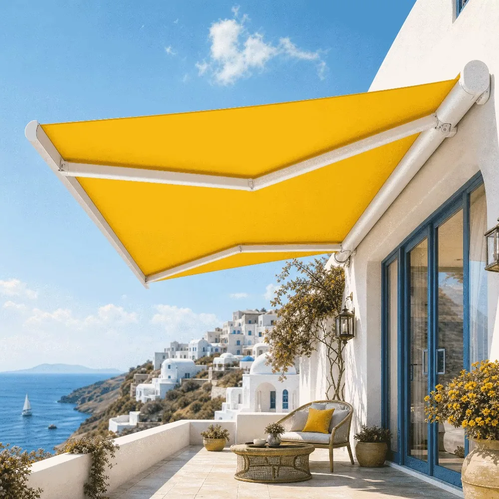 Family Daily Use Convenient Operated Aluminum Wholesale Household Retractable Awning Aluminum Outdoor Shade For Patio Garden