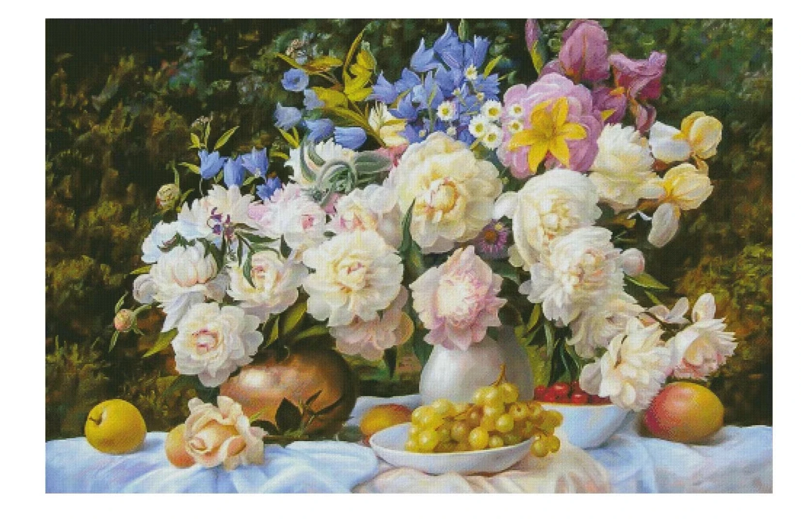 Still Life Fruit Flower bouquet 14CT Unprinted Top Quality Cross Stitch Kits Embroidery Art DIY Handmade Needlework Home Decor