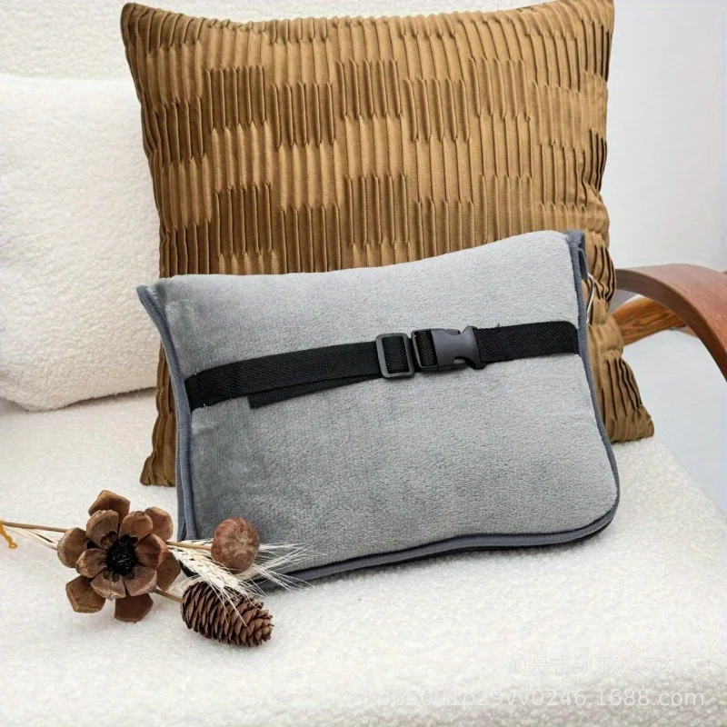 Portable Flannel Blanket Pillow Set
