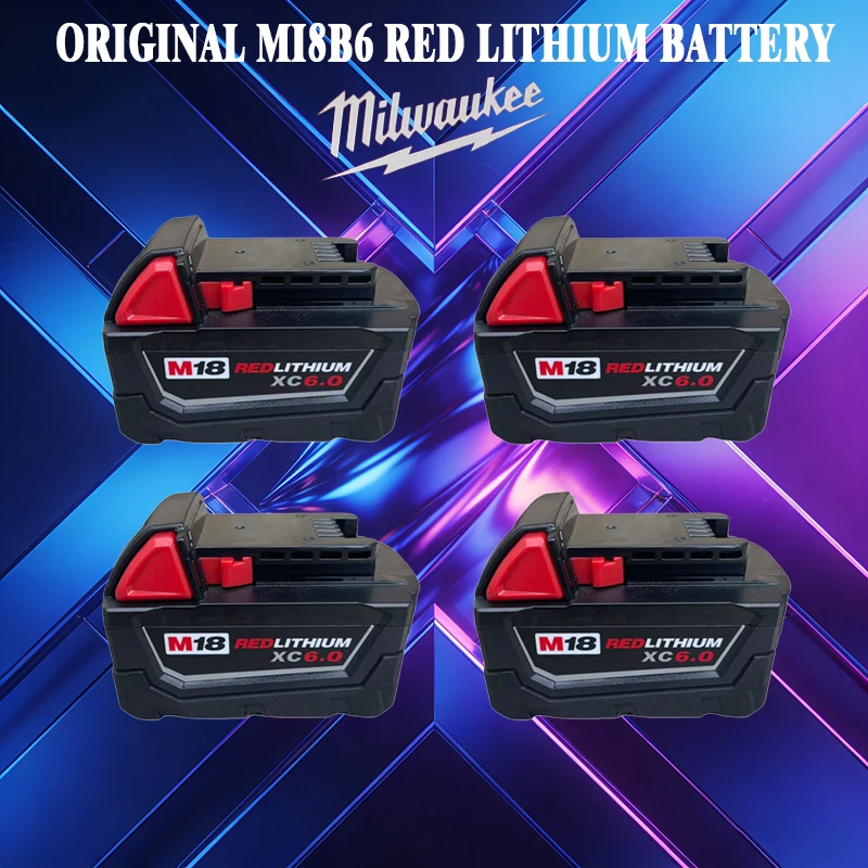 

Milwaukee 18V 6Ah Li-ion Battery, M18 Series Tools 2601-21 2603-20 2604-20 2607-20 & 48-11-1860 48-11-1850 Replacement Battery