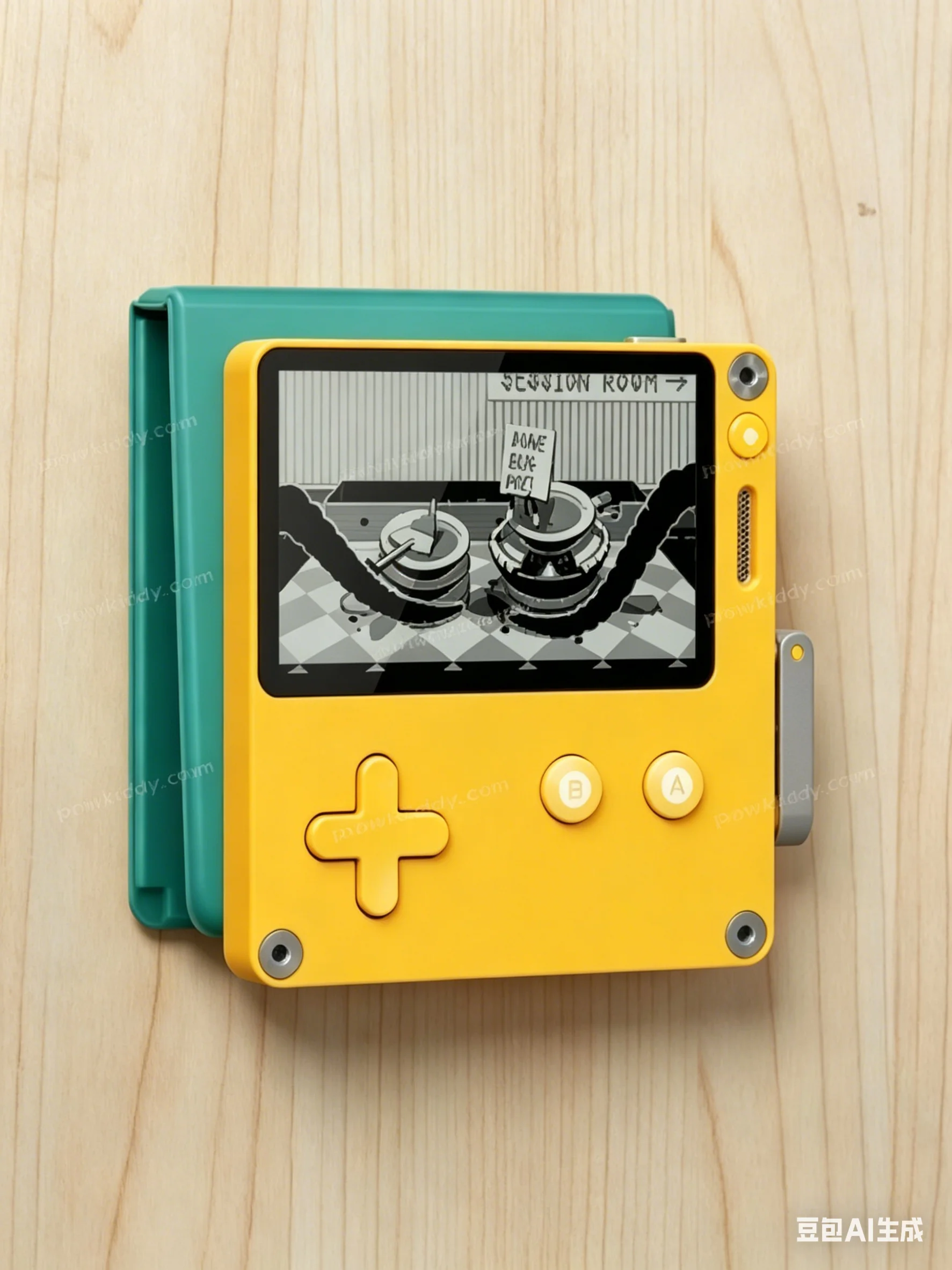 Neue 2,7-Zoll Panic Playdate Retro Mini Handheld-Konsole – US-Version, Kurbelsteuerung, Spiele enthalten