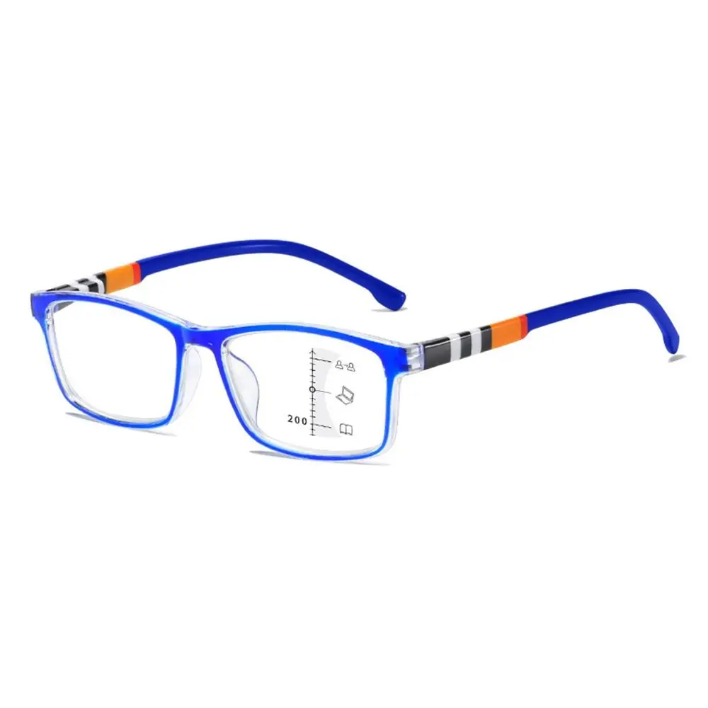Multifokale Anti-Blaulicht-Lesebrille Progressive Near Far Blue Ray Blocking Square Brillen Augenschutz Ultralight