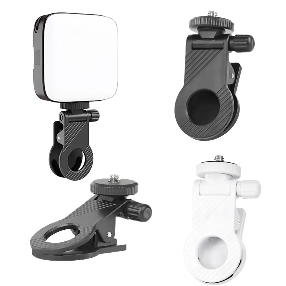 

1/4 Screw Mount Mini Fill Light Clip Plastic Mobile Phone Computer Fill Light Fixed Camera Flash Holder Portable