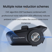 New Motorcycle Helmet Headset with Intuitive Rotary Dial Long-Lasting BatteryWaterproof/Dustproof Noise Cancelling for Riding