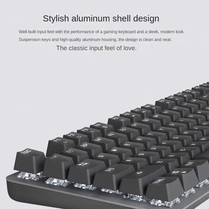 로지텍 유선 기계식 키보드, 사무실 e스포츠 게임, 흑백 백라이트, USB 인터페이스, 용화 축, K845