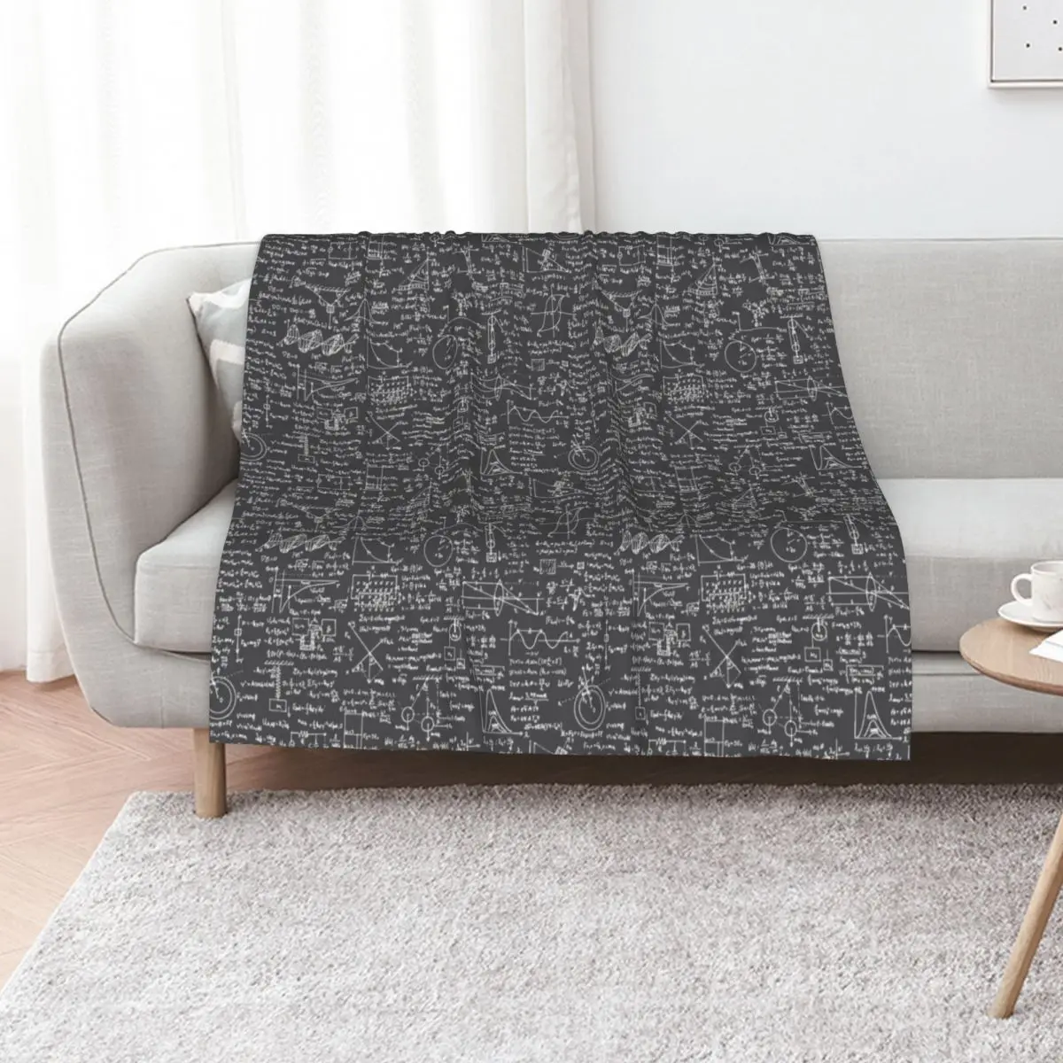 Physics Equations // Charcoal Throw Blanket Weighted Heavy Fashion Sofas Sofa Quilt For Decorative Sofa Plaid Blankets