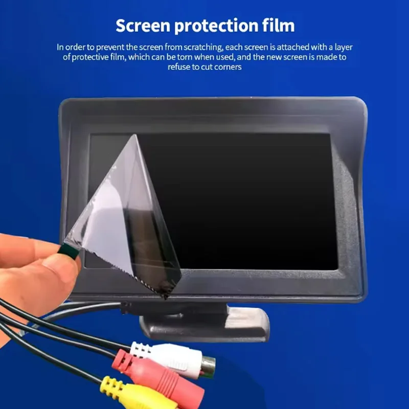 4.3 Inch Car Backup Reverse Camera System TFT LCD Monitor with Night Vision for Rear View Safety Driving Assistance