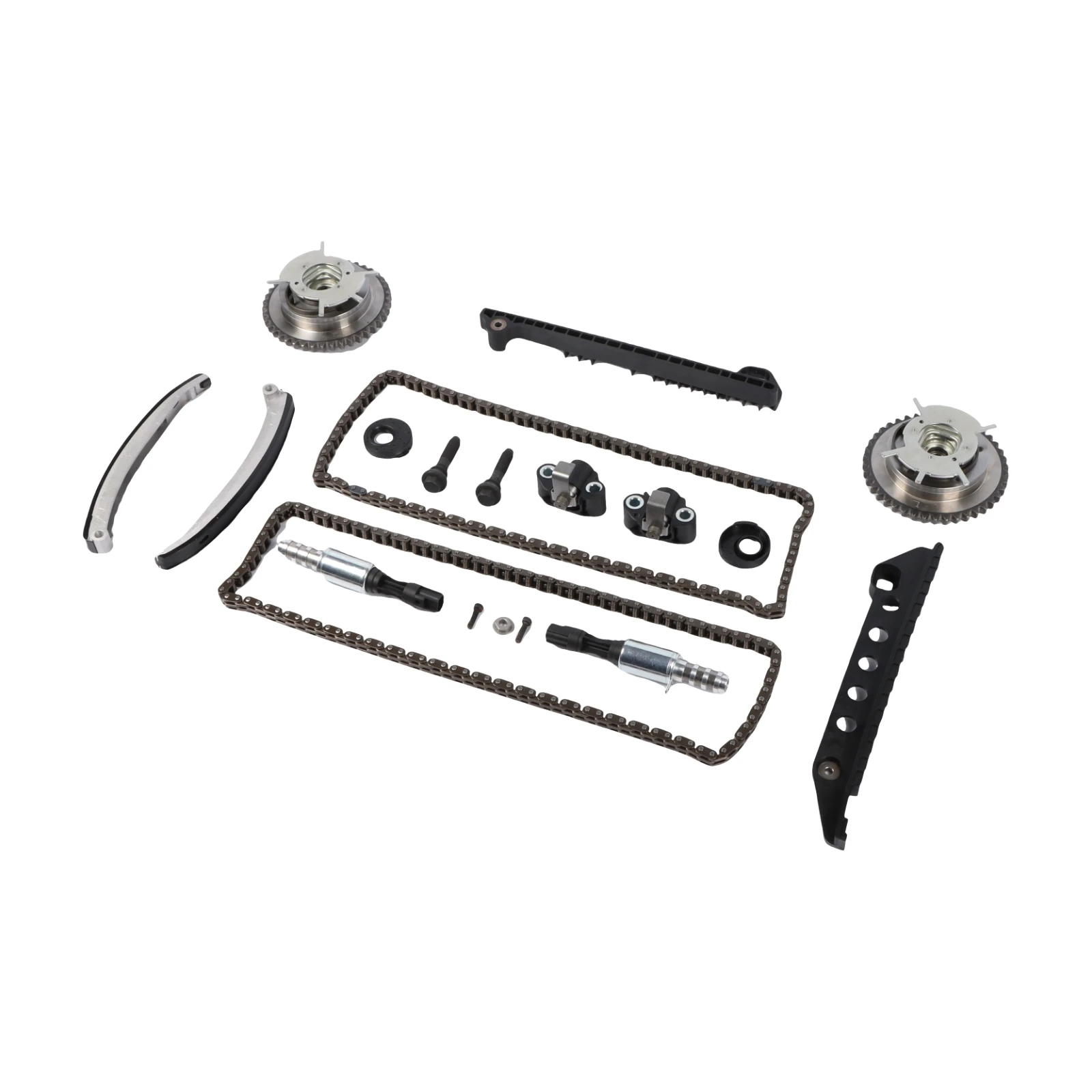 1Set Timing Chain Kit Cam Phaser VCT Selenoid Fit 05-10 Ford 4.6L TRITON 3-Valve  5W7Z-6268-AA 1L2Z-6L253-BA 1L2Z-6L253-AA Car Accessories Replacement Parts US Warehouse
