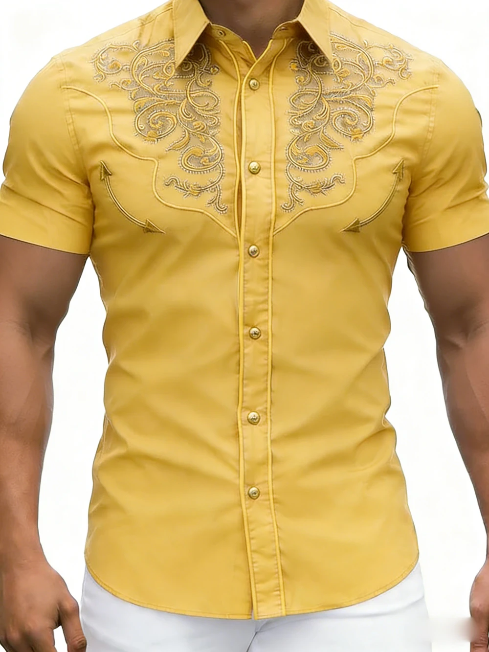 2026 Men's American Retro Short-Sleeve Shirt with High-Definition Printed Country Plant Vines Hawaiian Vacation Men's Clothing