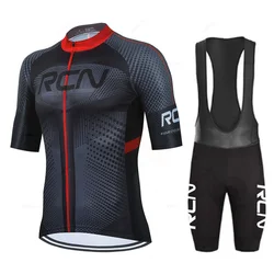 New RCN Team Men's Cycling Jersey Set Summer Cycling Clothing MTB Bike Clothes Uniform Maillot Ropa Ciclismo Hombre Bicycle Suit