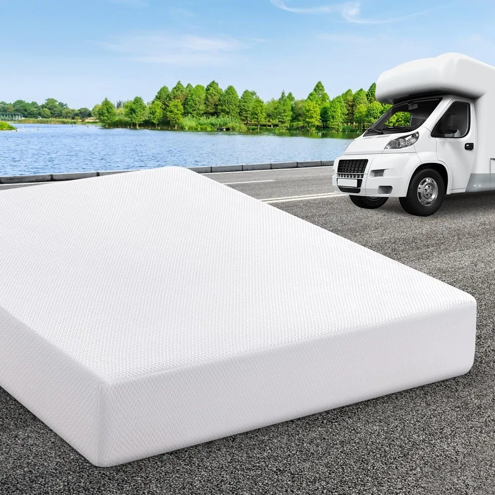 RV Mattress Short King 10 Inch Memory Foam Mattress Premier Cooling Green Tea/Gel Medium Firm Bed Mattress in a Box for