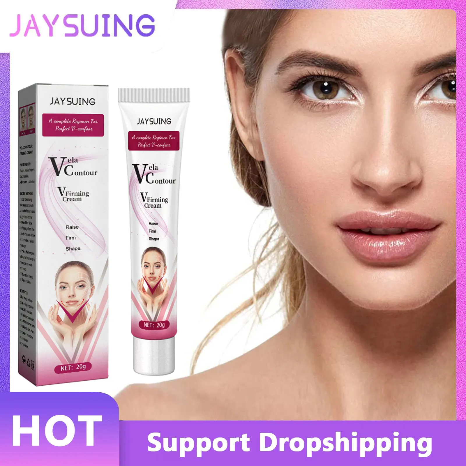 V-Shape Firming Face-Lift Cream Removal Masseter Muscle Double Chin Raising Shape Improve Face Fat Tighten Cheek Contour Cream