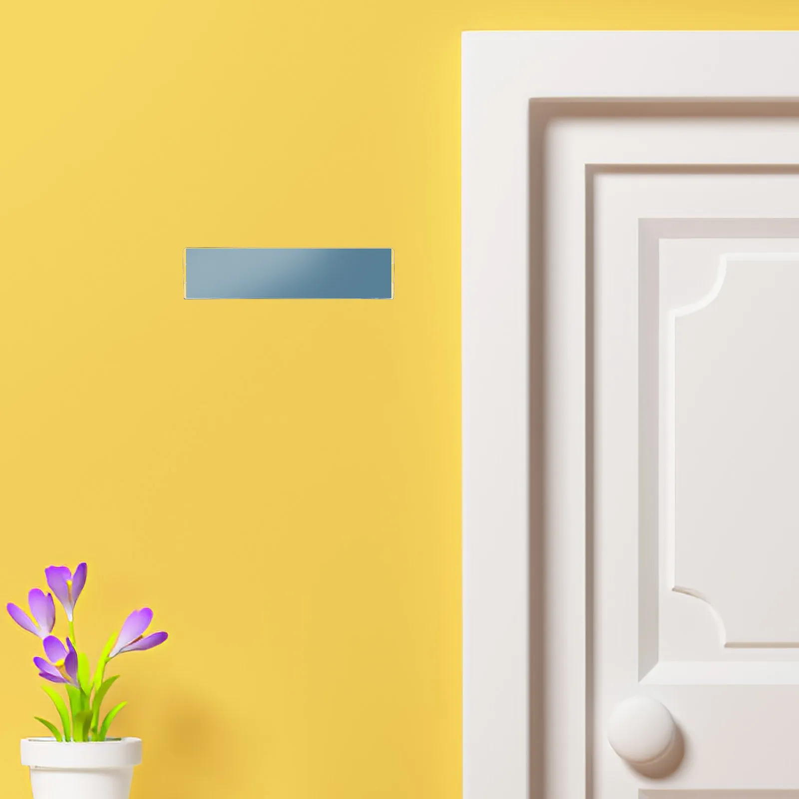 

6Pcs Acrylic Name Plate Holder Clear Transparent Wall Mount Door Frame for Office Classroom Hospital Restaurant