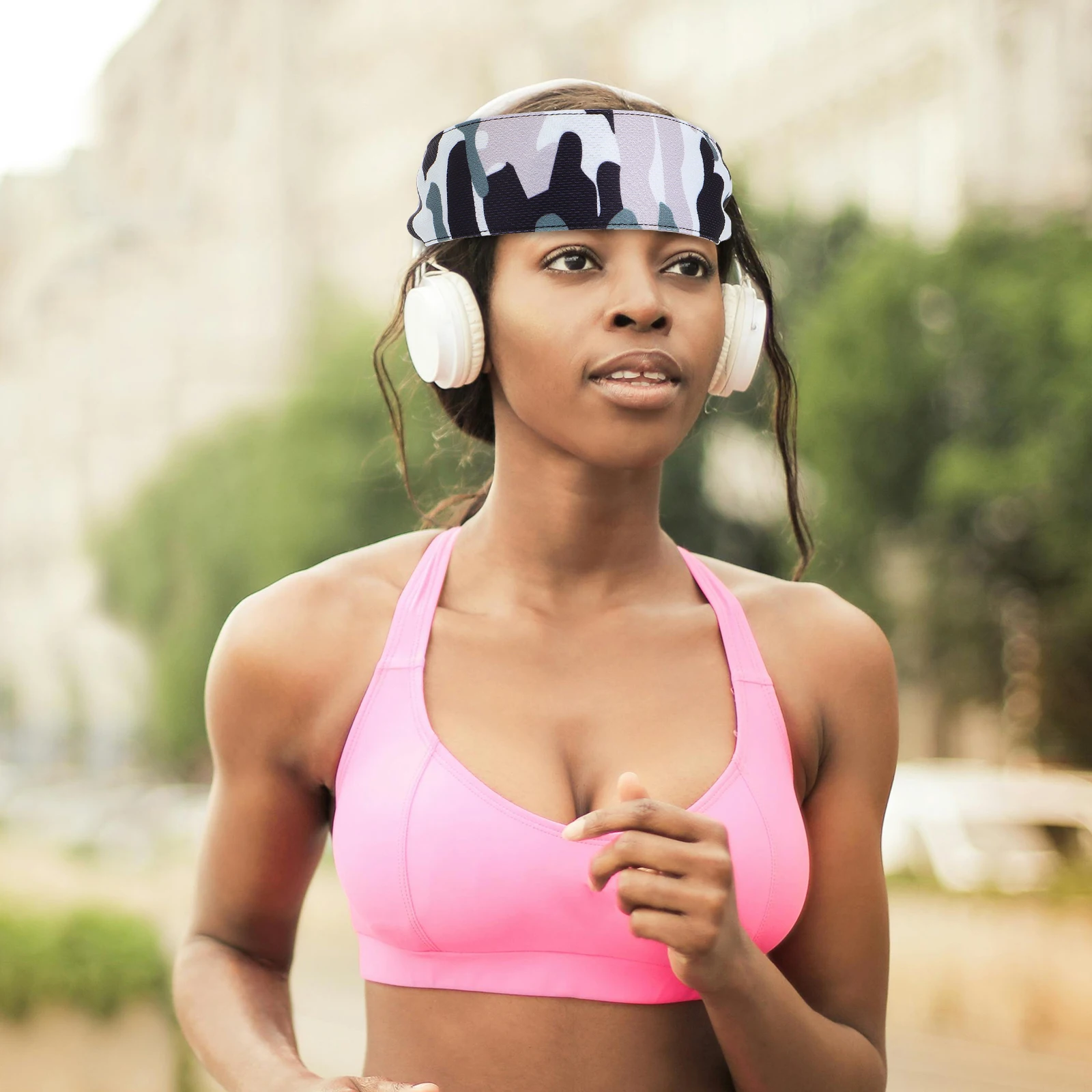 

European and Bandana Fitness Headband Polyester Adjustable Athletic