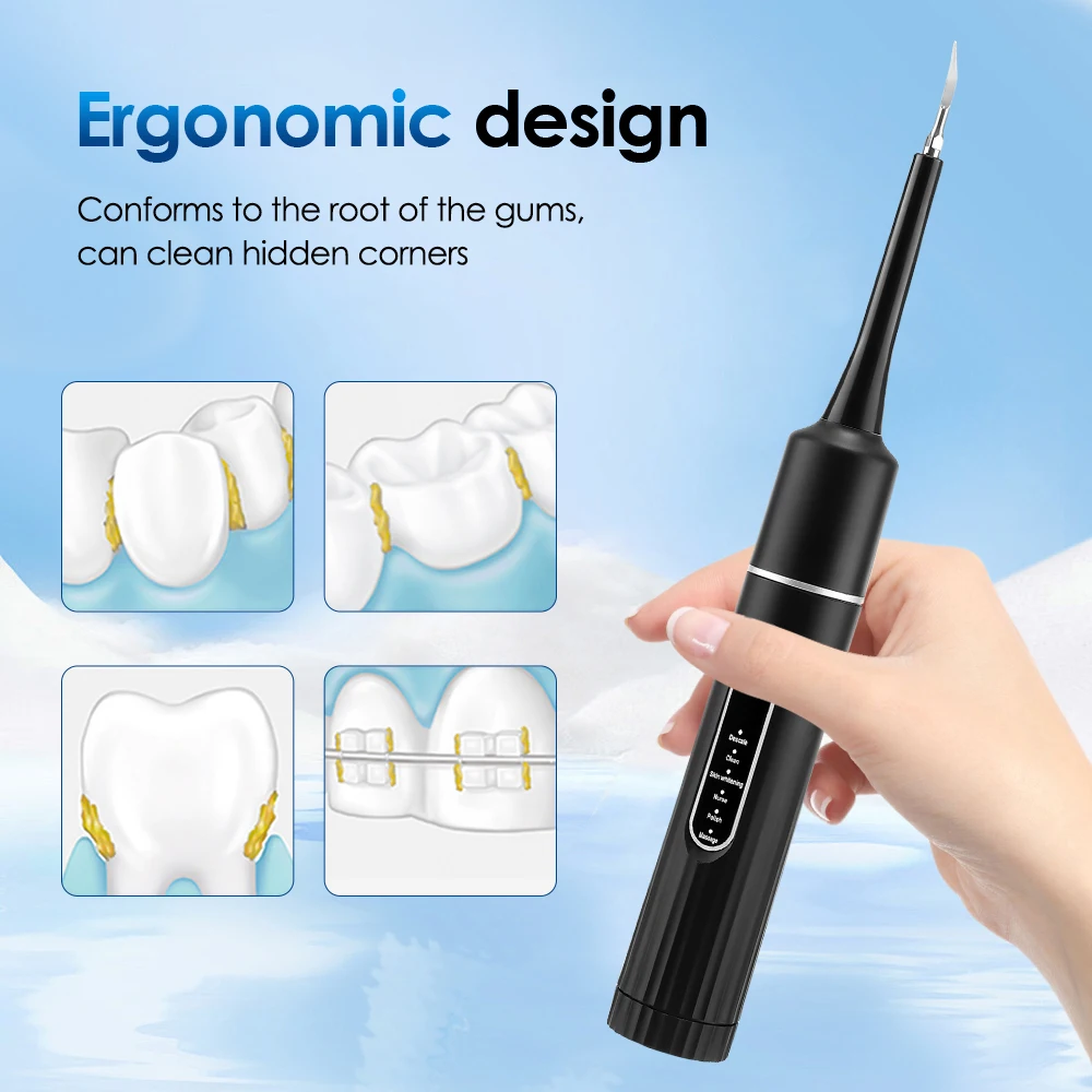 Electric Teeth Cleaner 6-gear Modes Portable Toothbrush Tartar Remover High Frequency Vibration Tartar Cleaning Whitening Teeth image 6