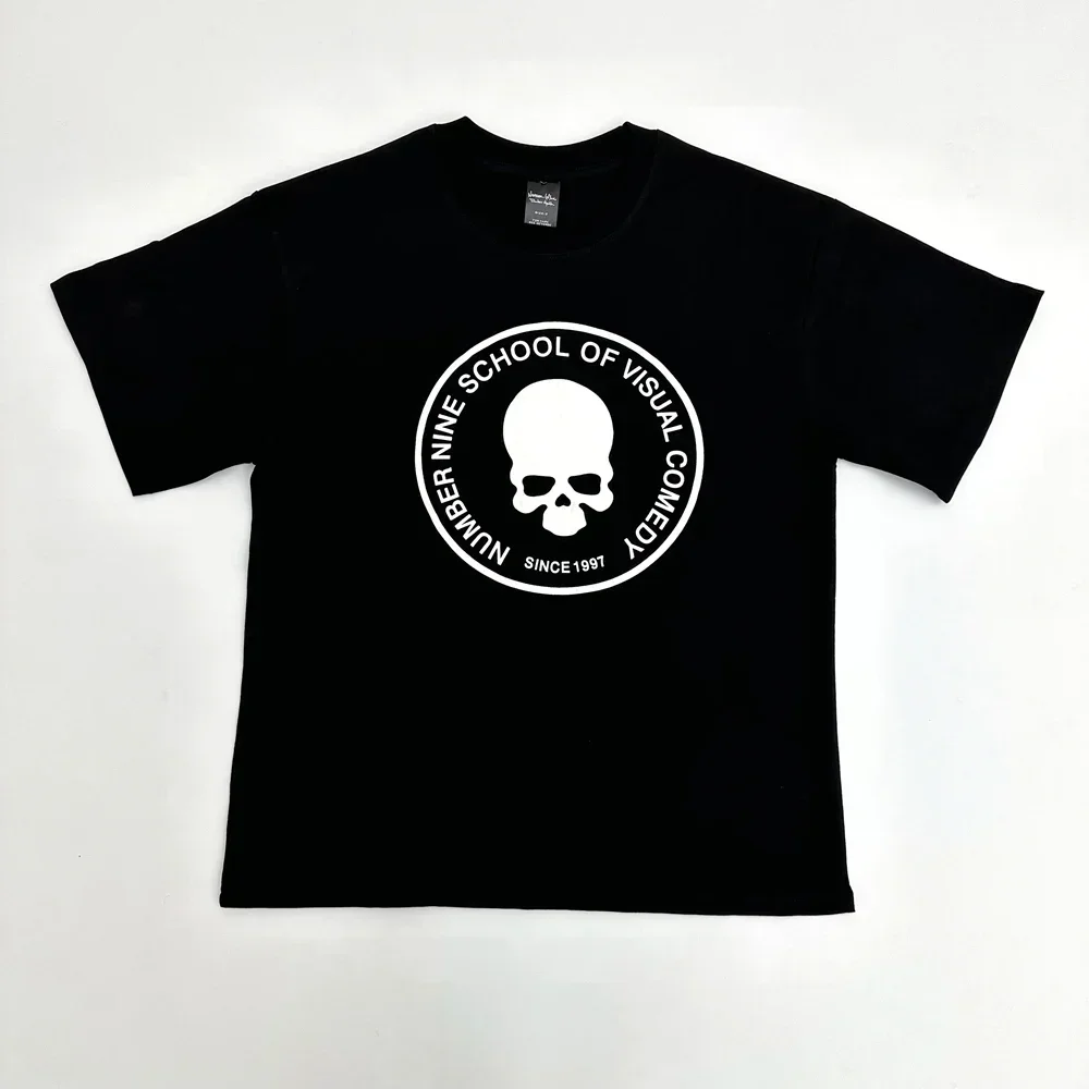 Pop 2024 New Women Number 9 N9 Classic Skull T-shirt Hip Hop Skateboard Harajuku T-shirt Top