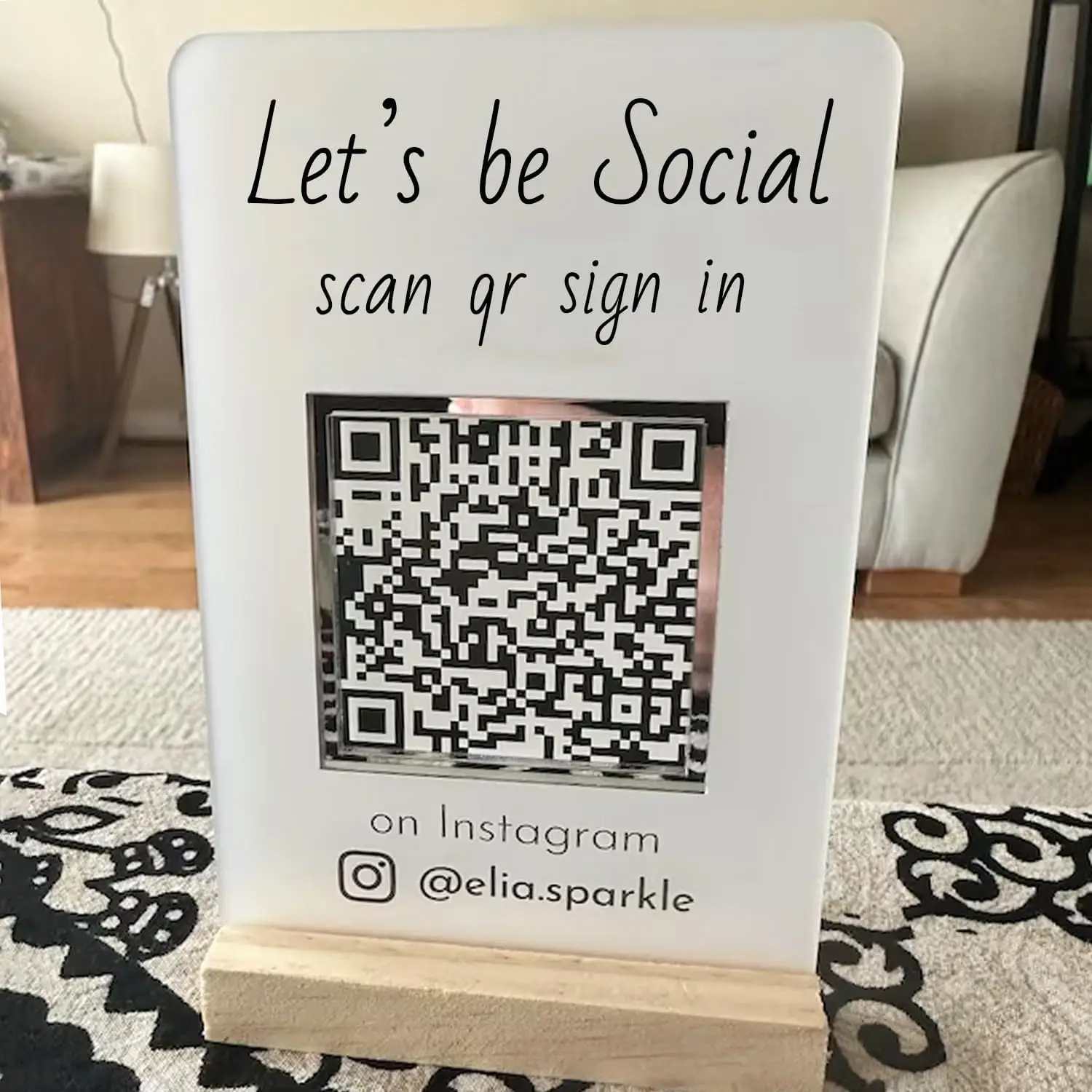 3D Acrylic QR Code Sign Personalized Scannable Scan to Pay Display Stand for Business Shop Decor Social Media Connection Custom