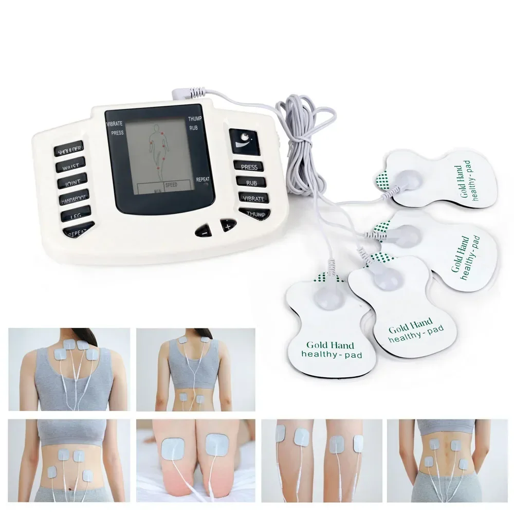 

EMS Tens Russian button Electric Stimulator Full Body Relax Muscle Therapy Massager Pulse tens Acupuncture Body Massager