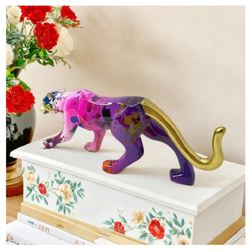 Statue de Léopard Géométrique  - Home Decor Resin avis et prix
