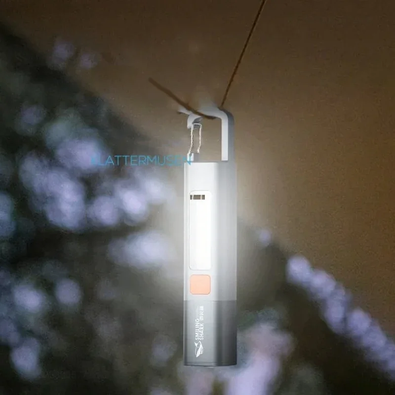 Portable LED Flashlights USB Rechargeable with Hook Zoomable Torch Outdoor Camping Hiking Long-range Emergency Lantern