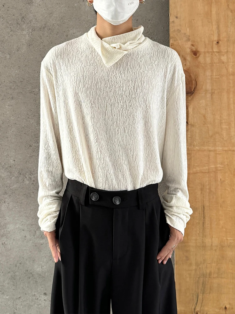 Autumn Winter Texture Knitted Long Sleeve Crew Neck Pullover Breathable Soft Polyester Base Layer Shirt for Men And Women