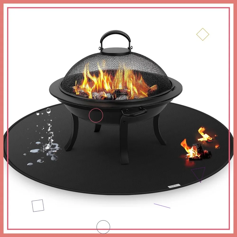 Tapis de foyer de 48 pouces pour grilles extérieures, protecteur de barbecue étanche et résistant à la chaleur