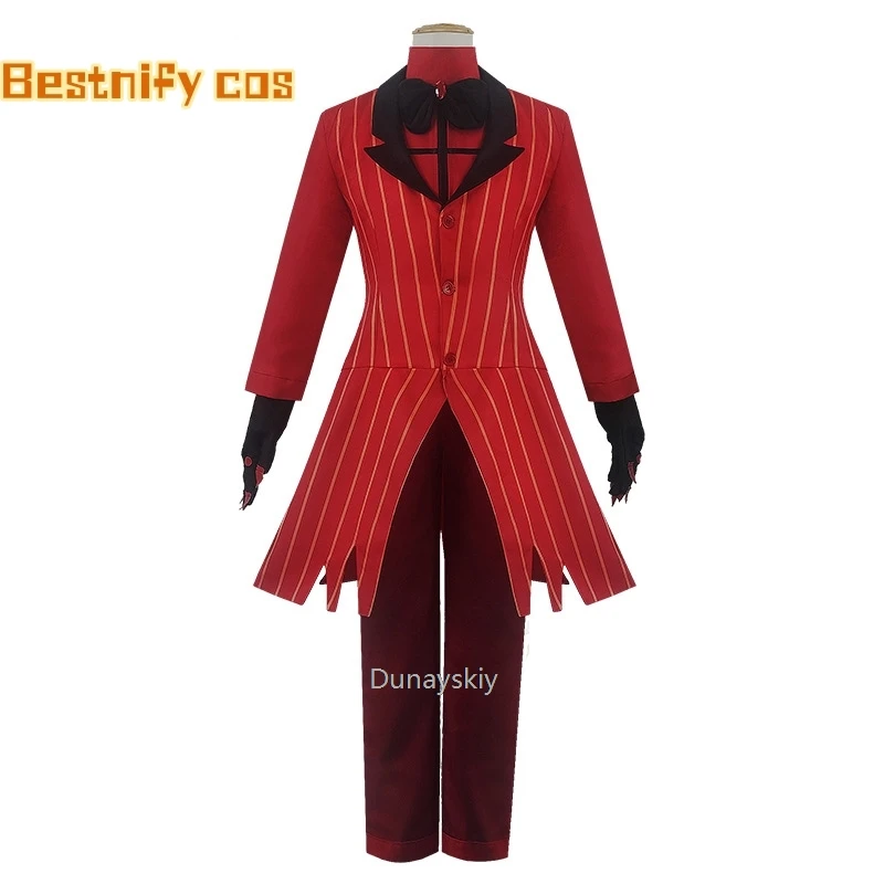 Hazbin Cosplay Hotel Uniform Alastor Cosplay Costume Adult Men Halloween Carnival Christmas Costumes JumpSuit Anime Cosplay