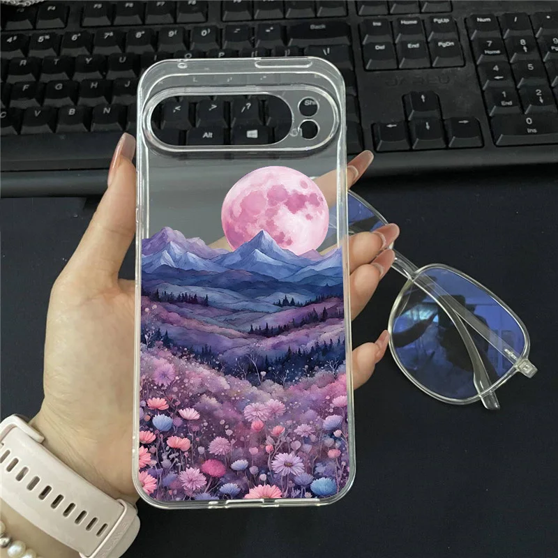 حافظة لهاتف جوجل بيكسل 10 برو XL 9 8A 8 Pro 7 6A 5G مشهد المناظر الطبيعية مقاوم للصدمات حقيبة غطاء من البولي يوريثان الناعم #4