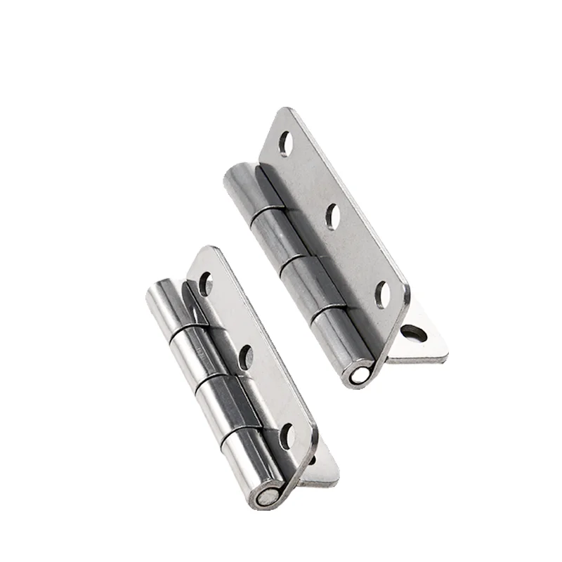 2pcs 304 Stainless Steel Butt Hinge Thickened Two-Way Swing Folding Hinge Anti-Drop Knurled Rivets for Cabinet Wardrobe Wooden