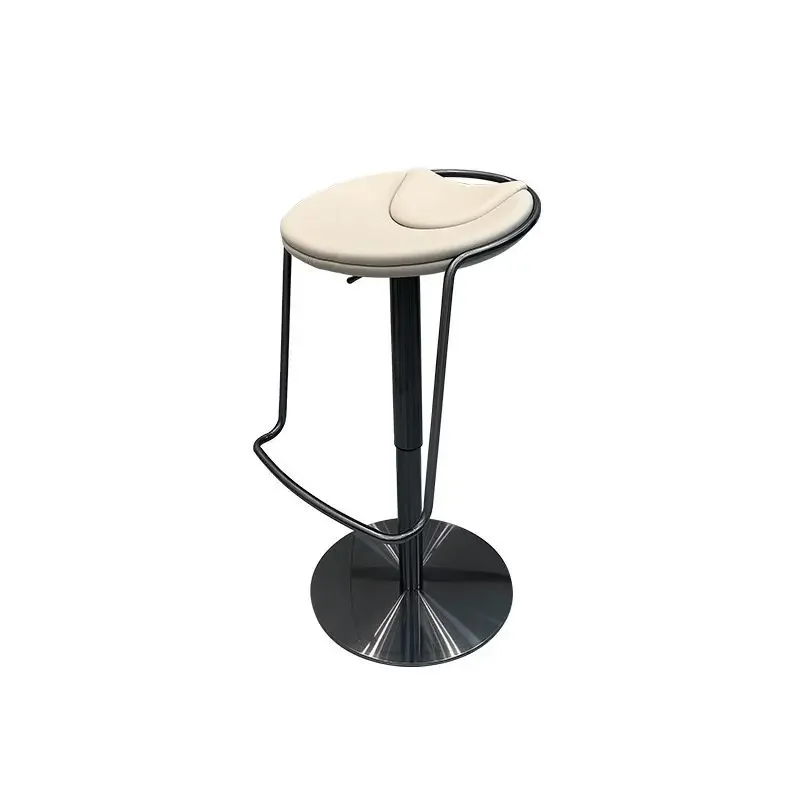 Italian minimalist light luxury chair, rotatable lifting chair, designer stainless steel, high bar stool,  chair