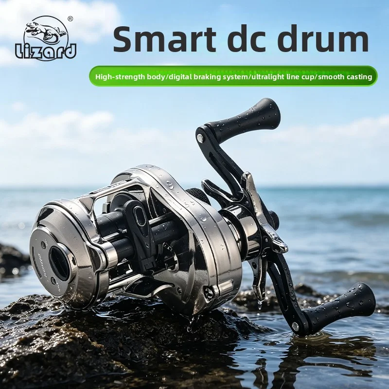 Lizard Fishing DEMON DC Gun‑Smoke Color Baitcasting Reel Electronic Brake Anti‑Backlash Lightweight Versatile Fishing Reel