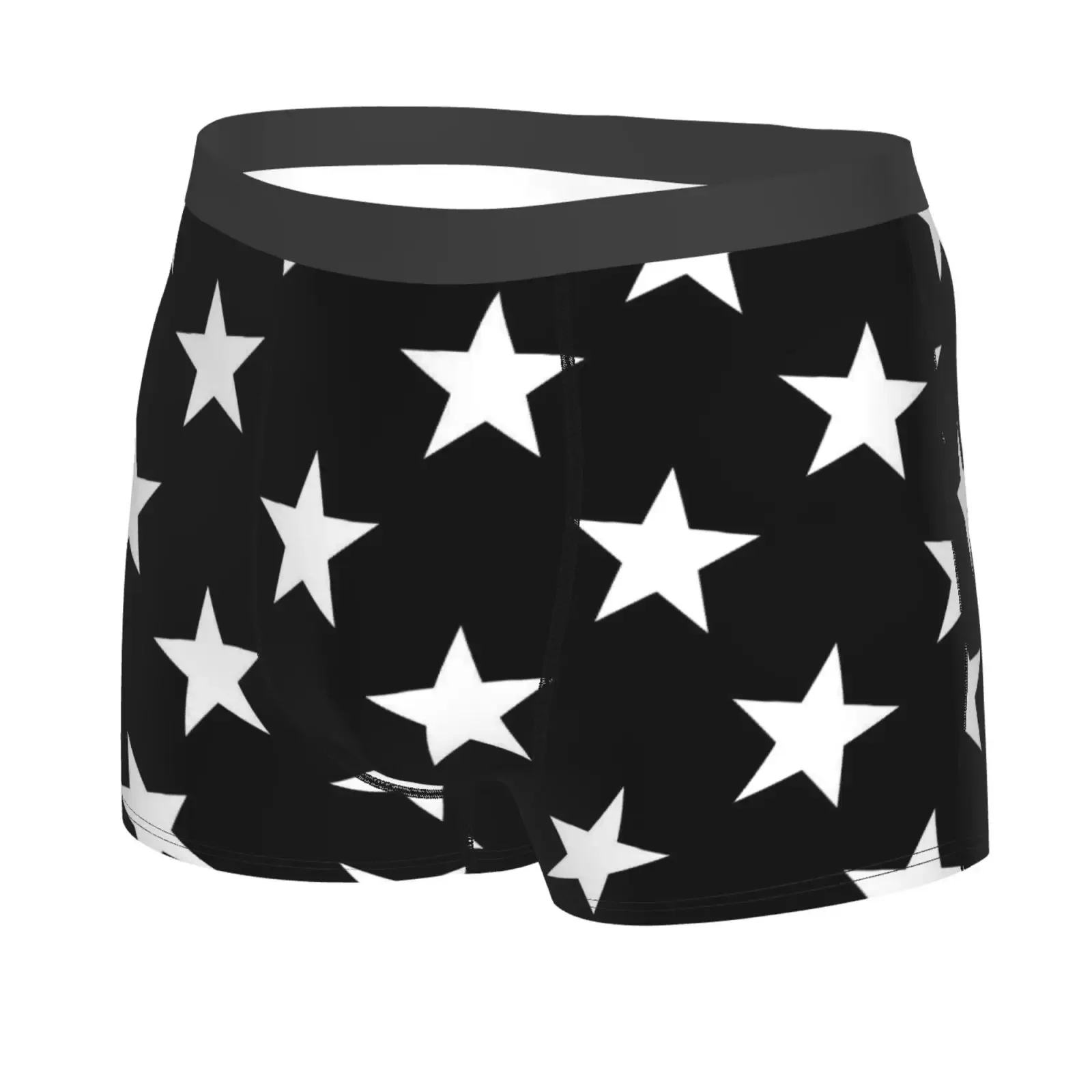 White Pentagram Print Men's Underwear Healthy Soft Comfortable High-Quality Men's Briefs Stylish Trendy Casual Sports Panties