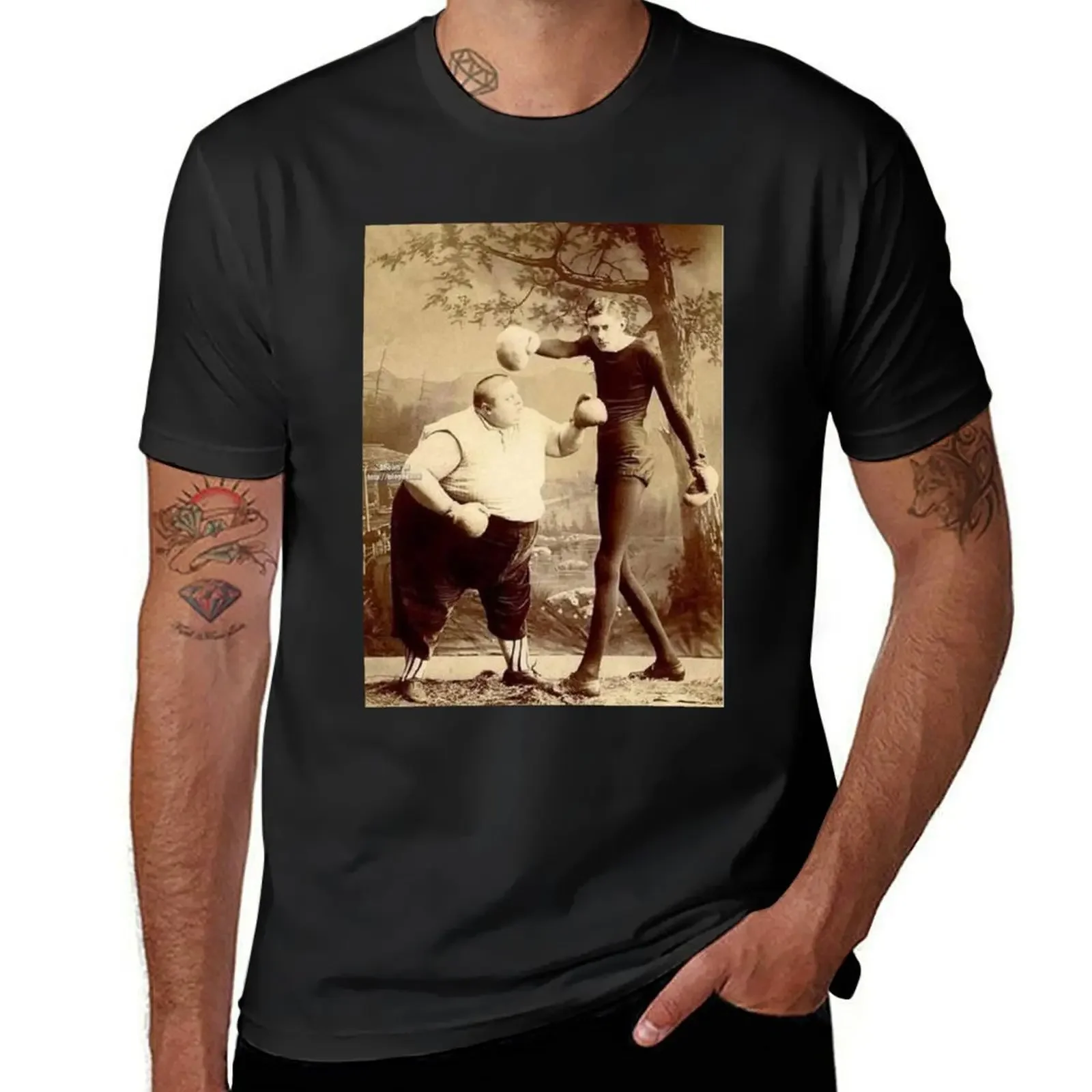 

Vintage Circus Sideshow Fatman & Ferret Head T-Shirt for a boy sweat mens graphic t-shirts anime