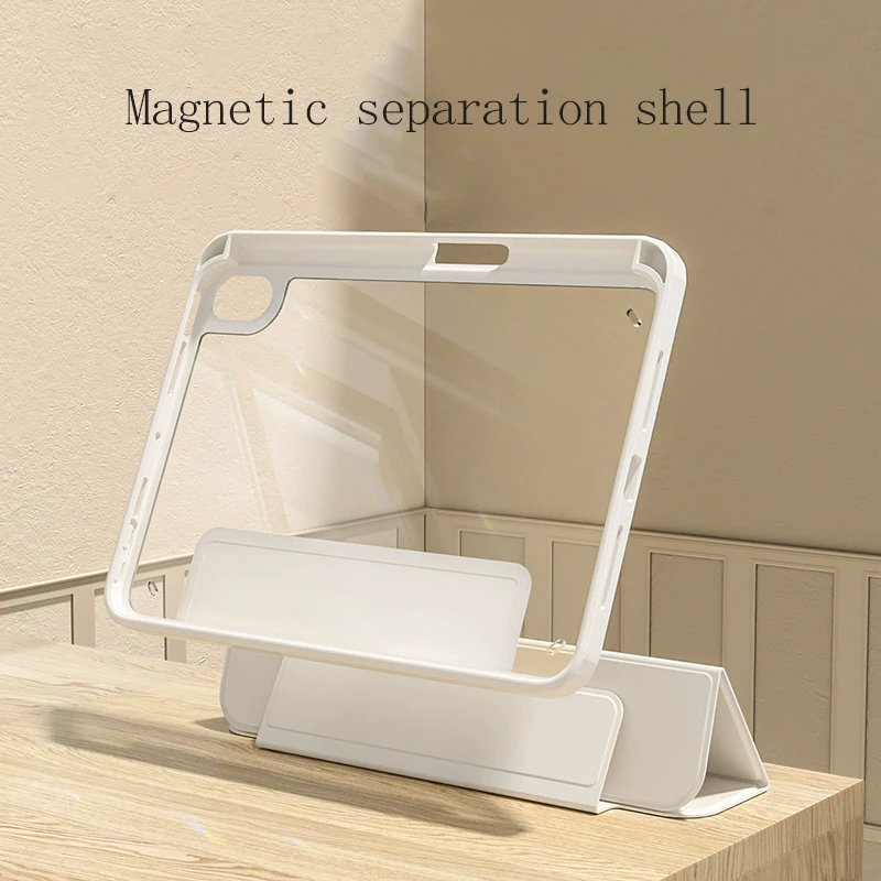 حافظة لجهاز iPad Mini 7 A17 Pro 2024 8.3 بوصة A2995 A2996 غطاء ذكي لجهاز iPad Mini 6 2021 مع غطاء مغناطيسي قابل للفصل