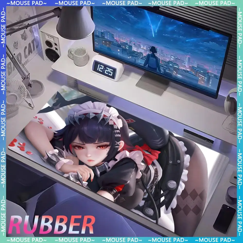 

Zenless Zone Zero Anime MousePad HD Ellen Joe Large Gaming Accessory Desk Mat Gaming Keyboard Pad Locking Edge Rubber Mouse Pad