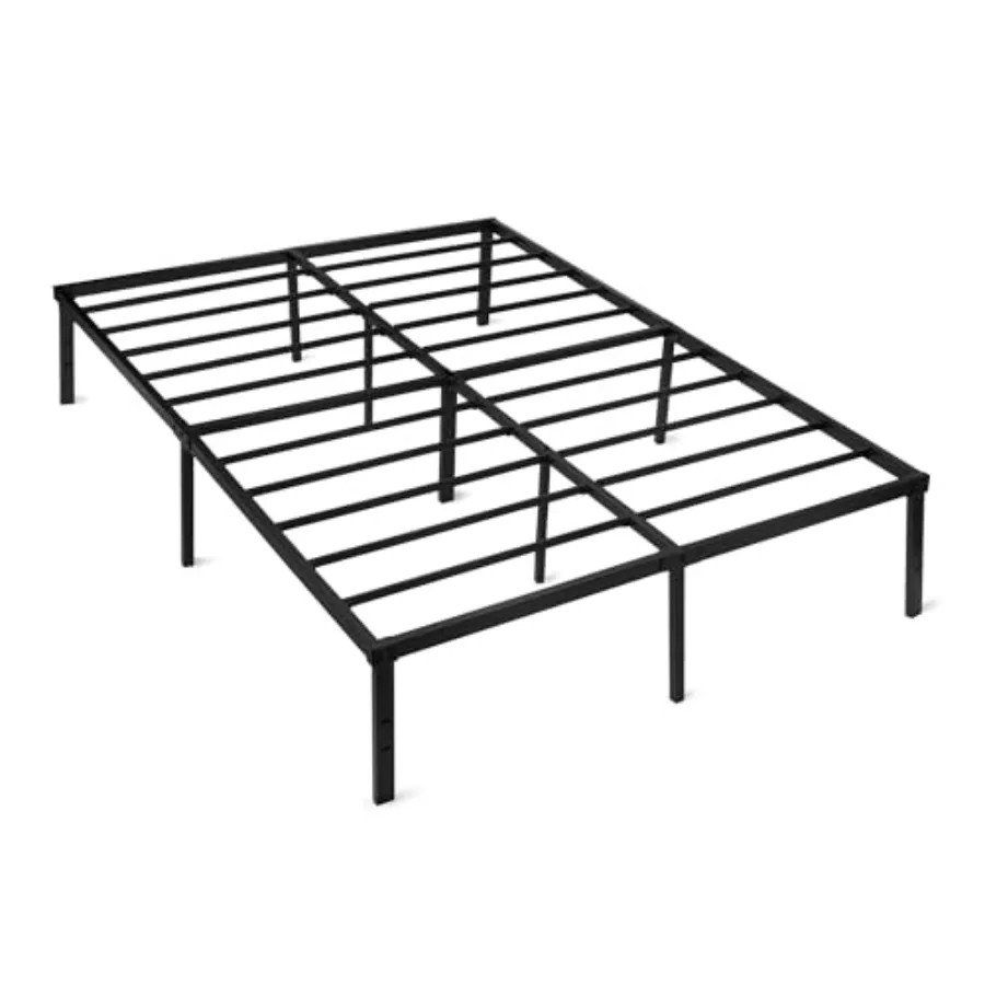

- Metal Bed Frame, Non-Foldable Platform Bed, Easy Assembly, Full, 54W x 75L in, Black