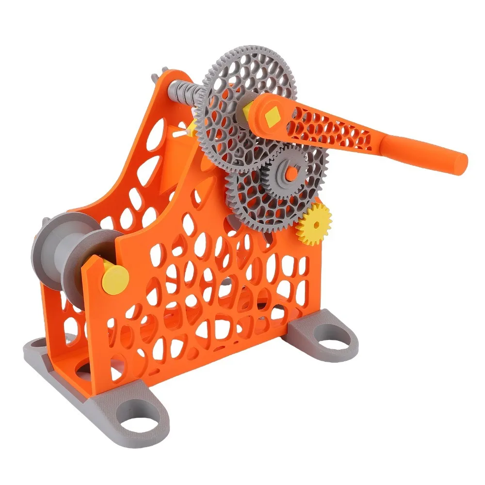 Hand Cranked 3D Printer Filament Respooler Detachable Design 1kg Capacity Filament Rewinder Modular Design Spool Rewinder
