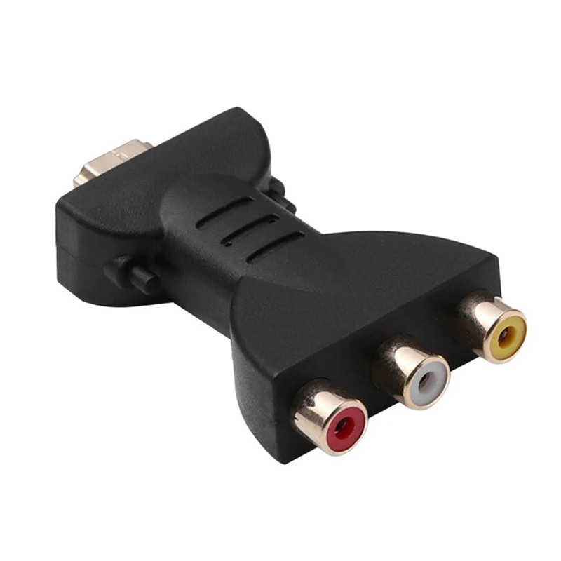 Macho para 3 Adaptador Vídeo RGB, Conector Componente, Compatível com Vídeo 3