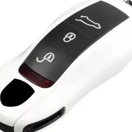 

For Porsche Cayenne Mancan Panamera 911 718 Boxster Cayman Taycan 2010-2024 Car Key Paint Case Solid Color ABS Shell Replacement