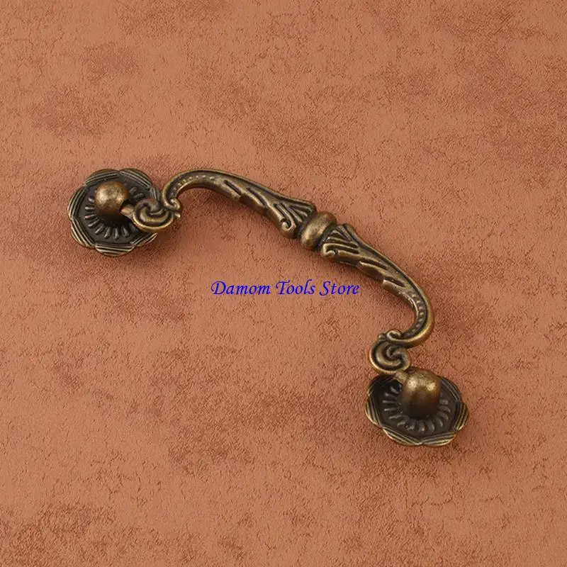57BE Bronze Drawer Handles Ergonomic Grip with 86mm Hole Center for Furniture Use