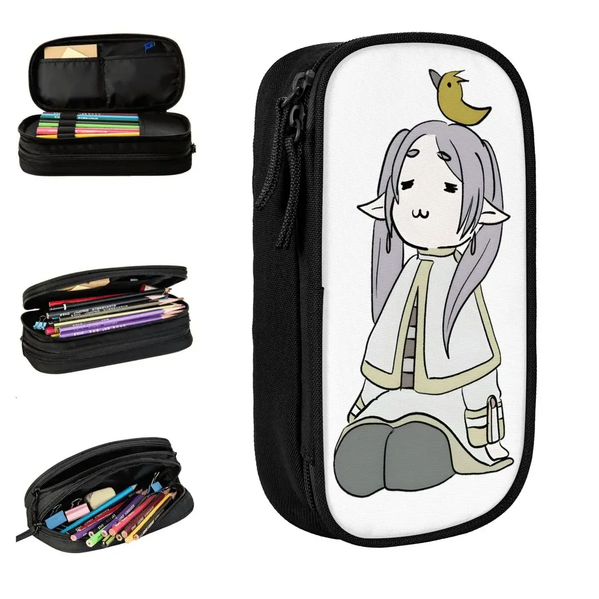 Frieren Beyond Journey's End Anime Pencil Cases Sousou No Frieren Pencilcases Pen Box Kids Bag School Supplies Zipper Stationery