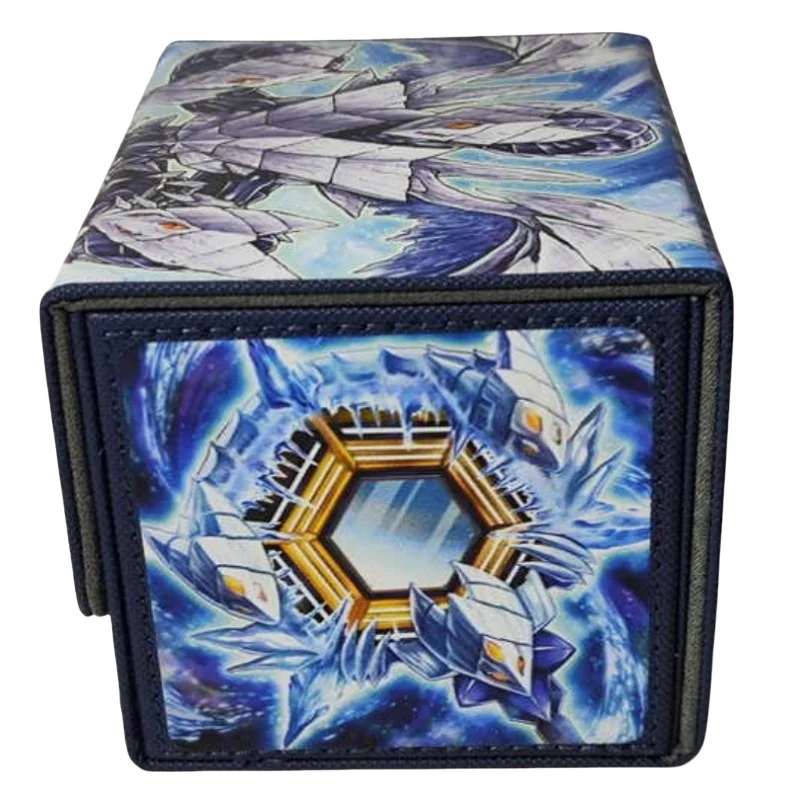 Custodia per carte Yu-Gi-Oh Tcg Trishula Dragon of The Ice Barrier Action Toy in pelle di qualità fai da te figure Anime Game Collection Box