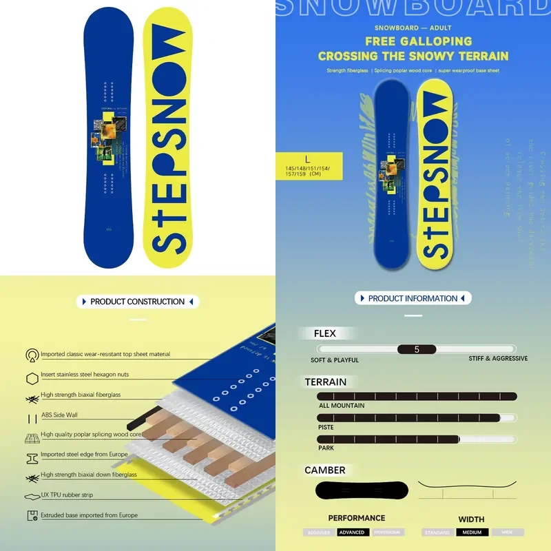 Factory Wholesale Wood Snowboards Kit and Skis Winter Sports Gear Ski Shop Resorts Skiing
