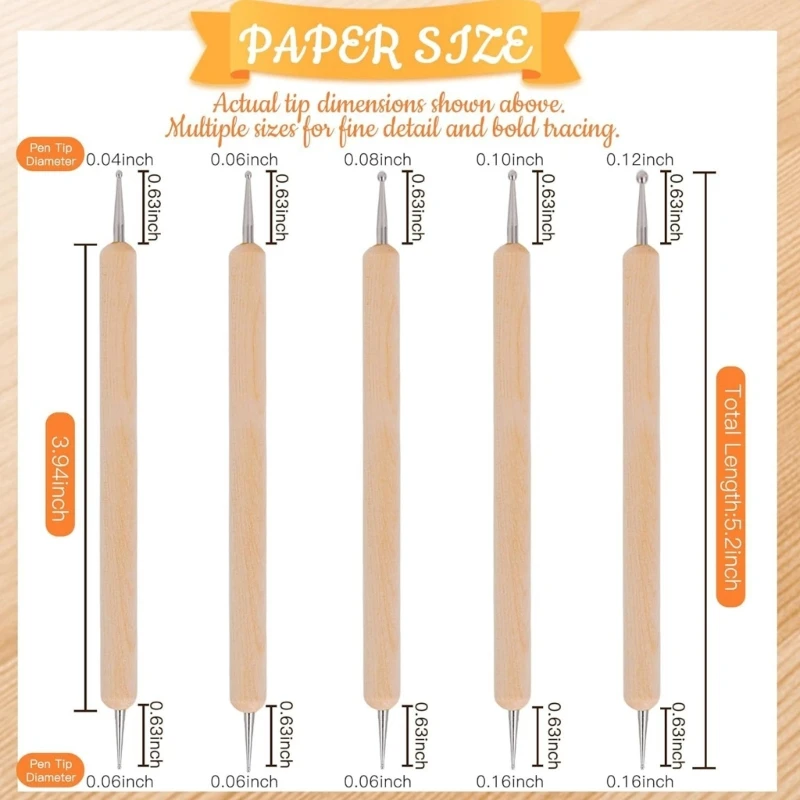 Manual Tracing Paper Set with 50 Black Sheets and 5 Tools