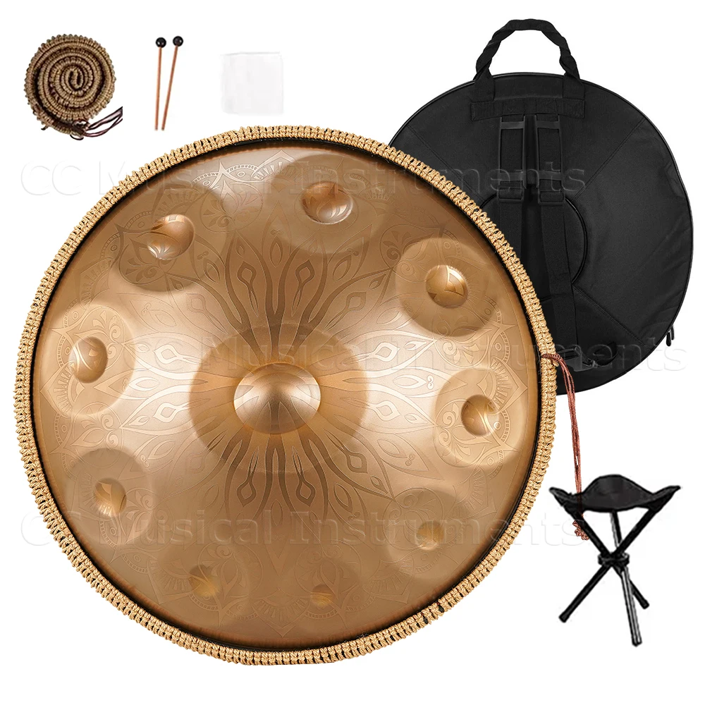 High End D Minor Steel Tongue Drum, Sound Healing, Handpan Drum, Percussion Instruments, Gift, 9, 10, 12, 440Hz