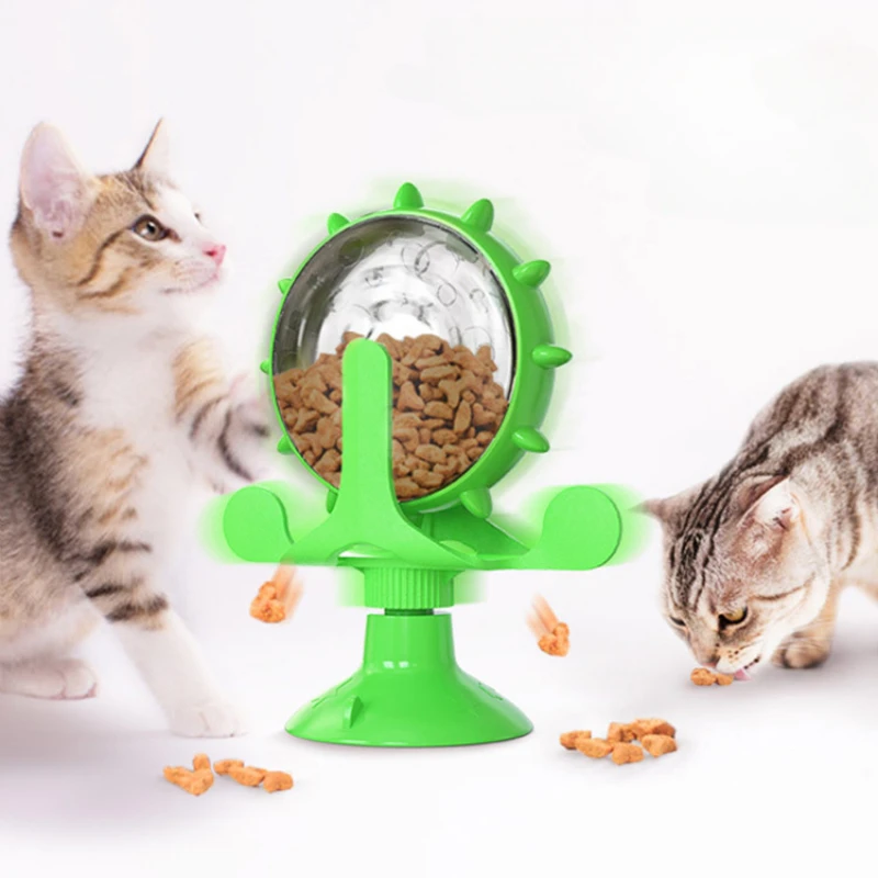 

Interactive Treat Leaking Toy for Cat Small Dogs Slow Feeder Dispenser Puppy Funny Rotatable Wheel Improve IQ Kitten Accessories