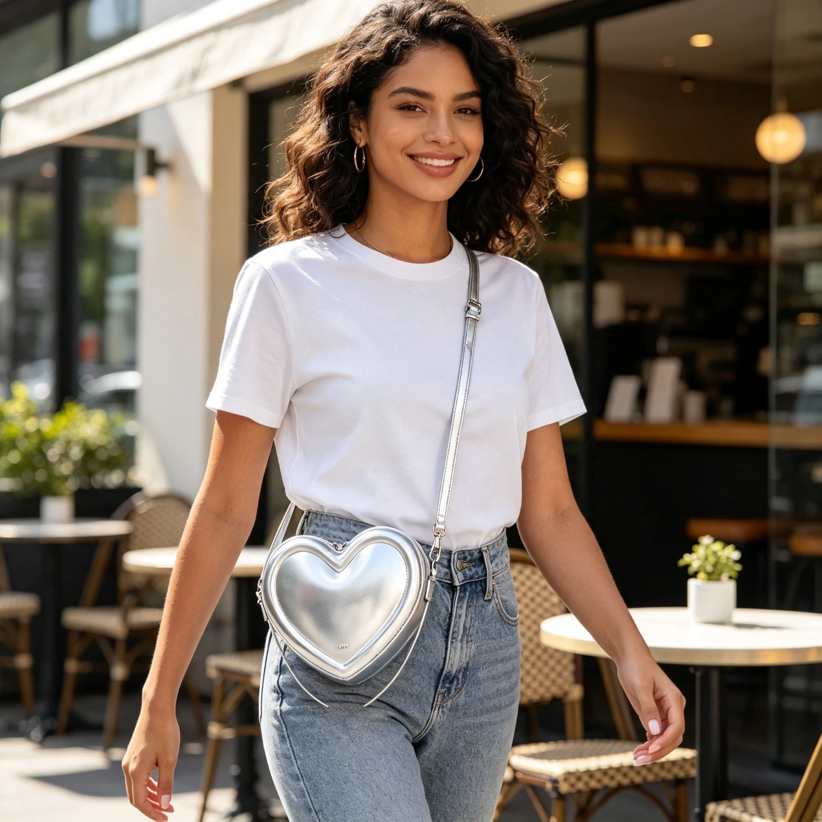 Cute Heart Shaped Crossbody Bag, Women PU Leather Shoulder Purse, Cute Box Handbag Fashion Unique, Love Shape Party Gift
