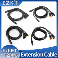 Jule 1T4 1T5 1T2 Waterproof Cable for Conversion Ebike Kit Display Brake Lever Throttle Connector Electric Bike Accessories