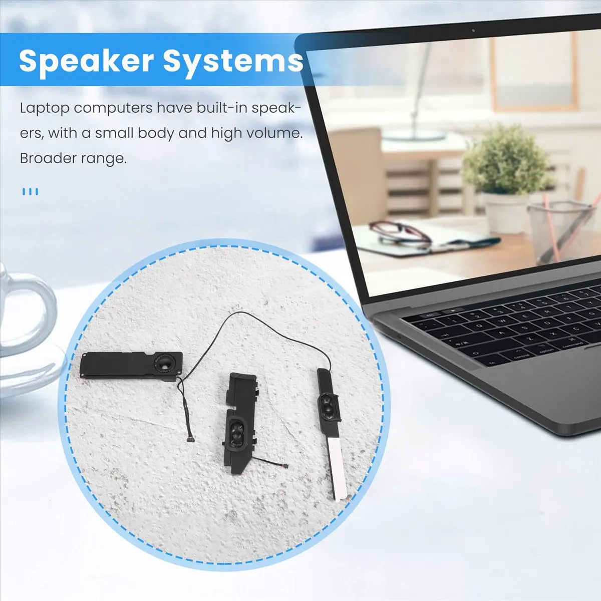A64I Pair Left+Right Speaker For Pro 13 inch A1278 2011 2012 Replacement