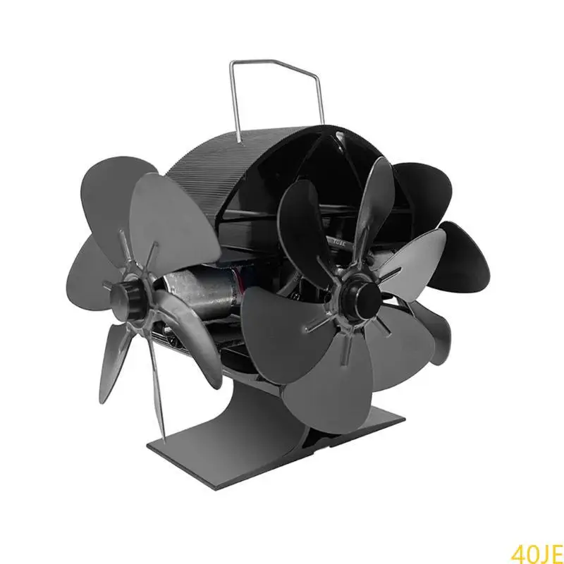 

40JE Efficient Heat Powered Stove Fan Burning Accessory for
